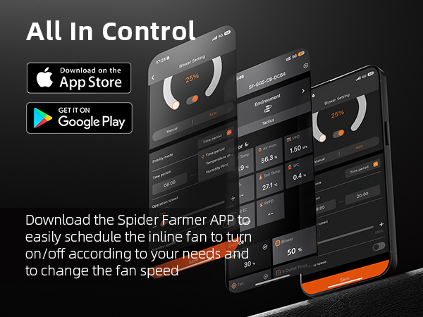 Inline Fan- APP controllable-phone