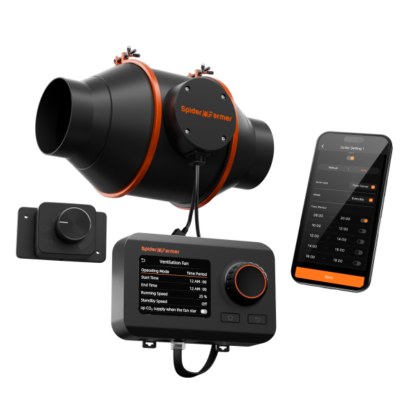 4-Inch Inline Fan with Speed Controller + GGS Controller